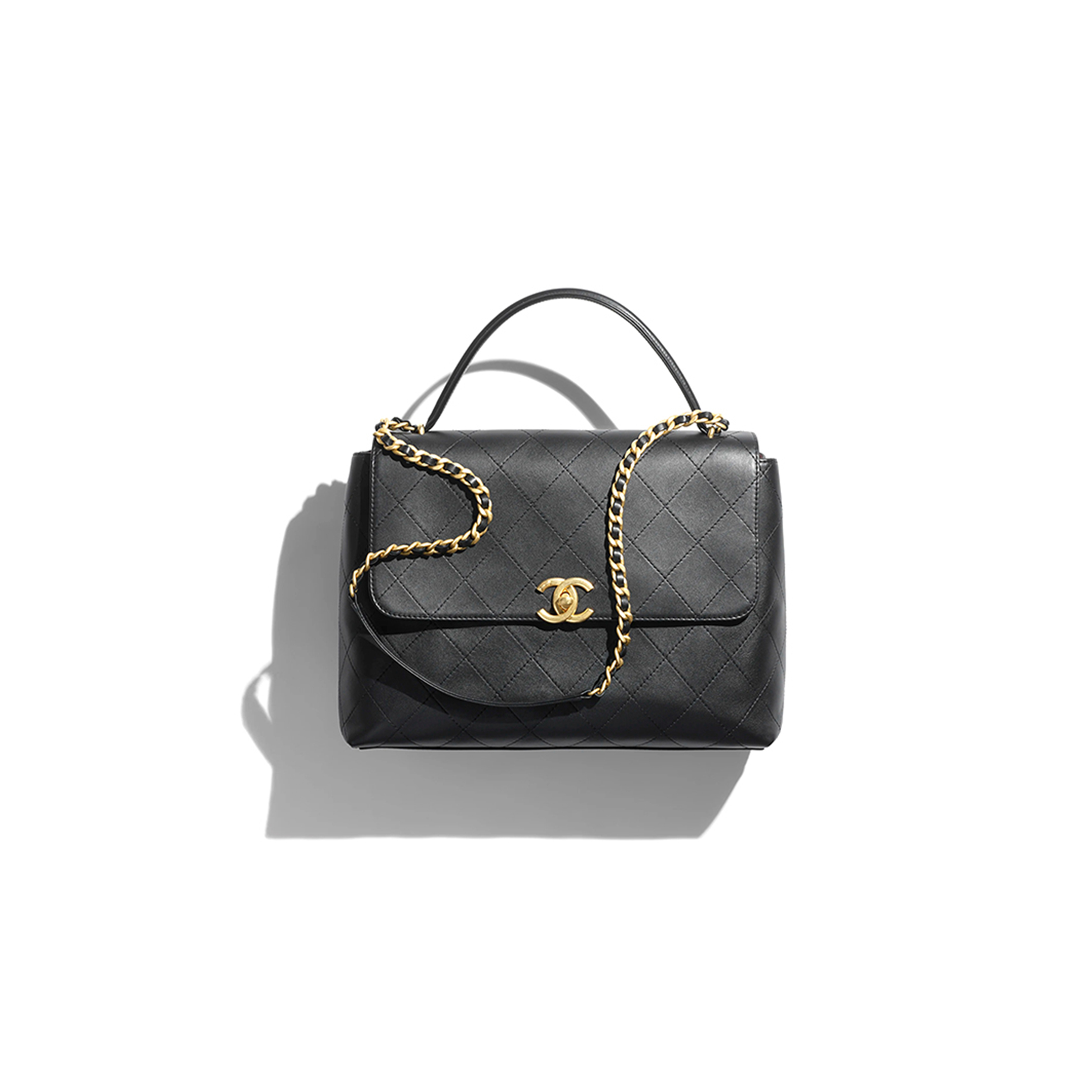 Ch*el maxi flap bag with top handle as5543 (37*26*10cm)